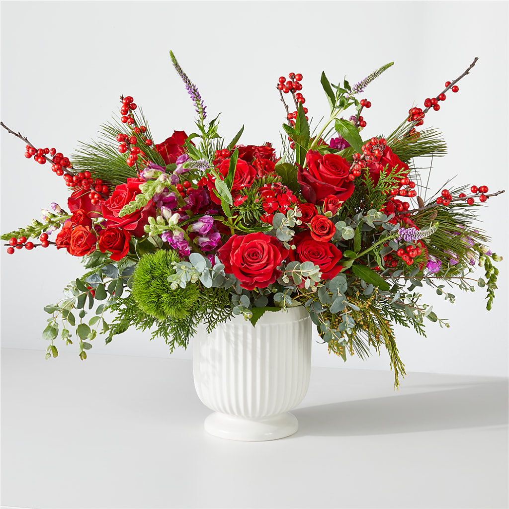 Big Red Bow Bouquet – Verona Florist, Woodbridge ON
