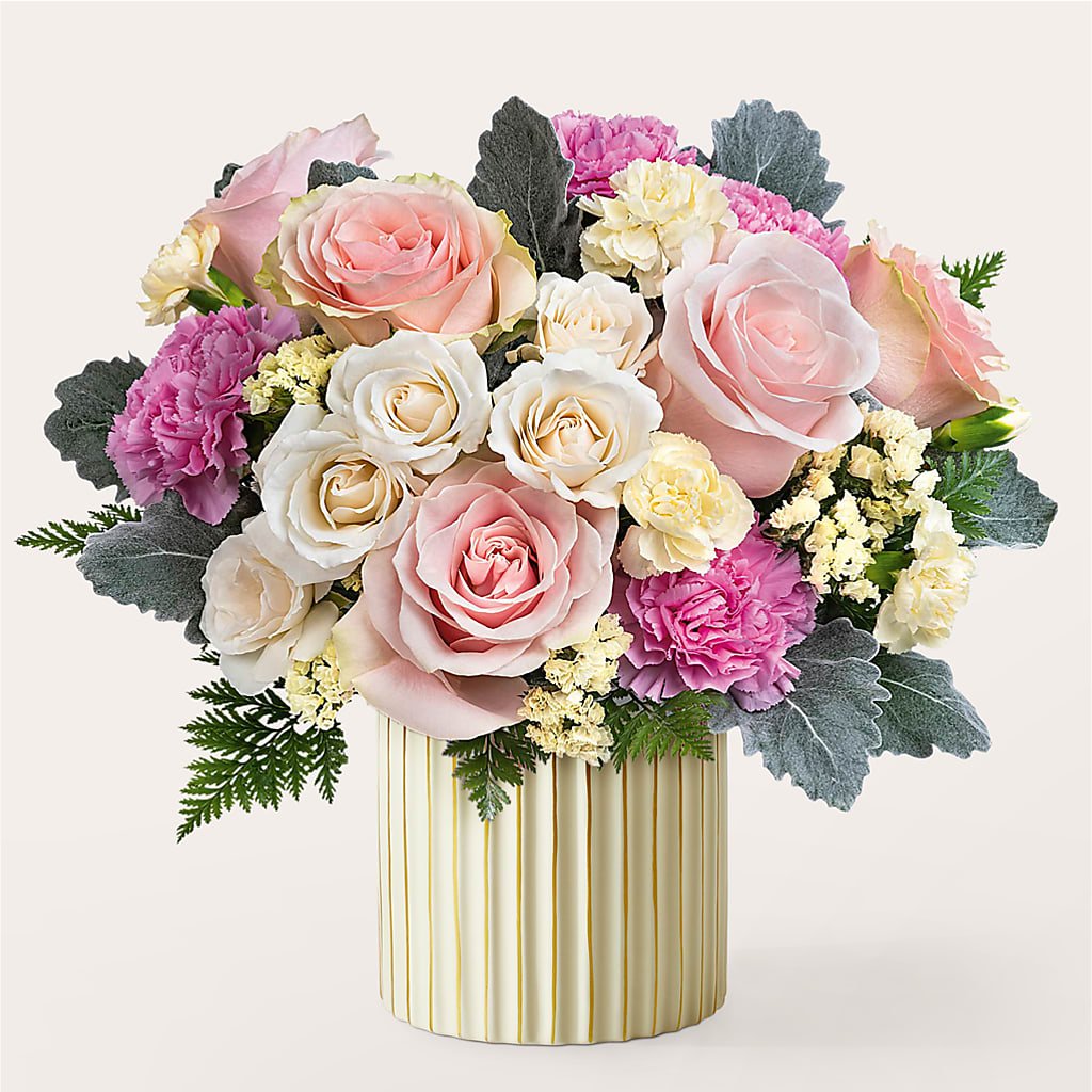 Blissful Moments Bouquet with Ivory Vase – Verona Florist, Woodbridge ON
