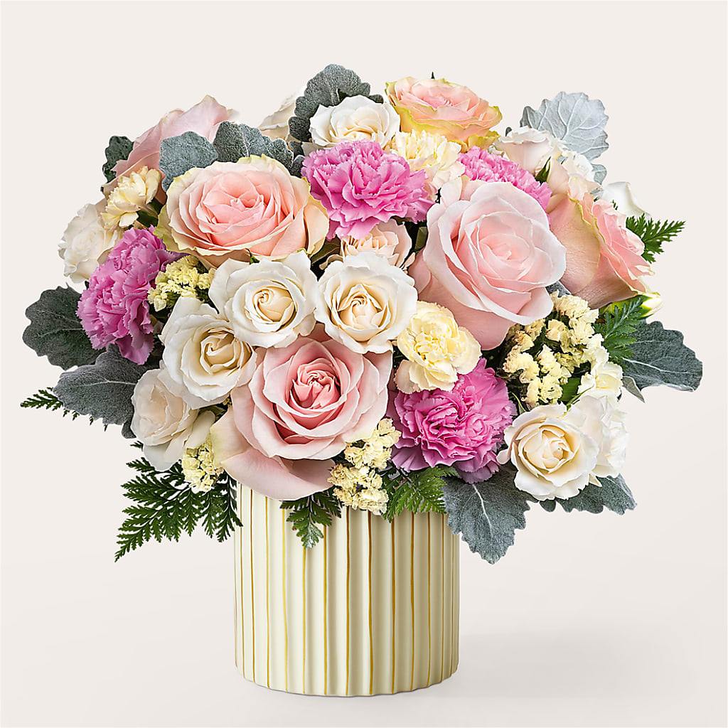 Blissful Moments Bouquet with Ivory Vase – Verona Florist, Woodbridge ON