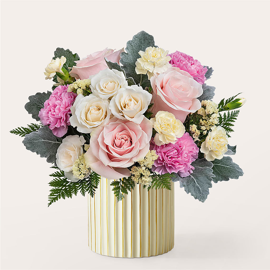 Blissful Moments Bouquet with Ivory Vase – Verona Florist, Woodbridge ON