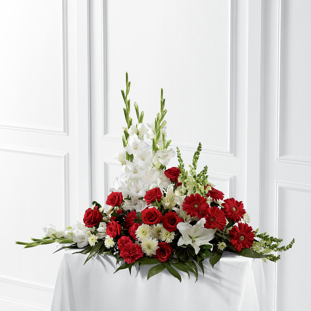 Crimson & White Arrangement – Verona Florist, Woodbridge ON