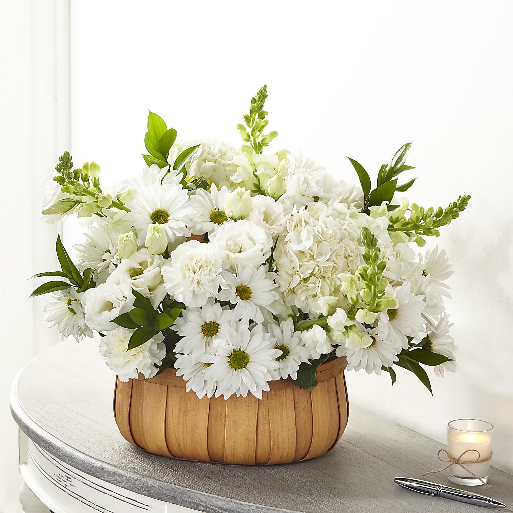 Pure Ivory Basket – Verona Florist, Woodbridge ON