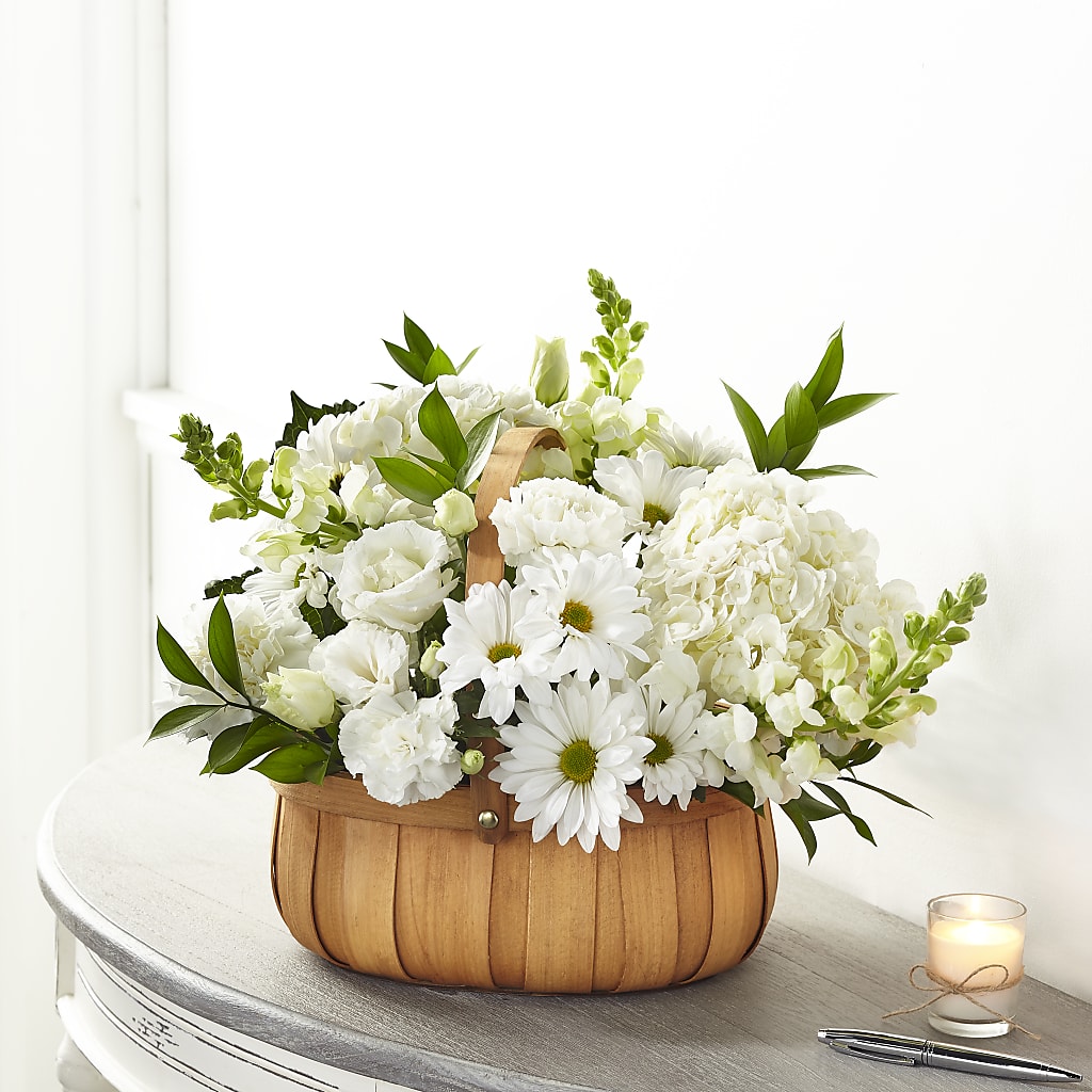 Pure Ivory Basket – Verona Florist, Woodbridge ON