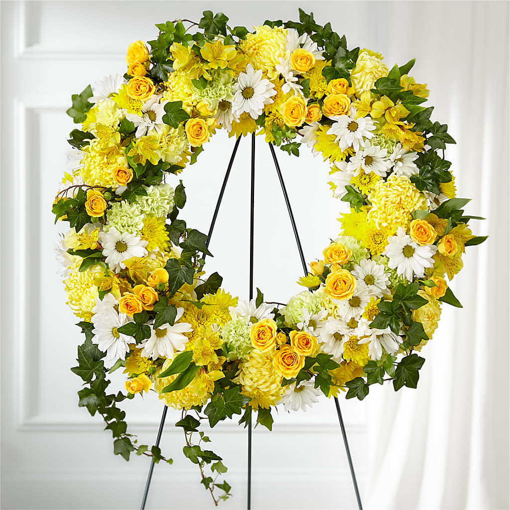 Golden Remembrance Wreath – Verona Florist, Woodbridge ON