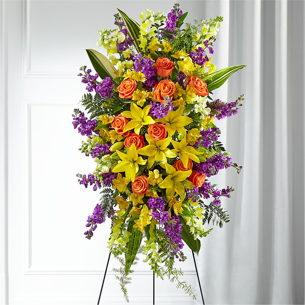 Thoughtful Prayers Standing Spray – Verona Florist, Woodbridge ON