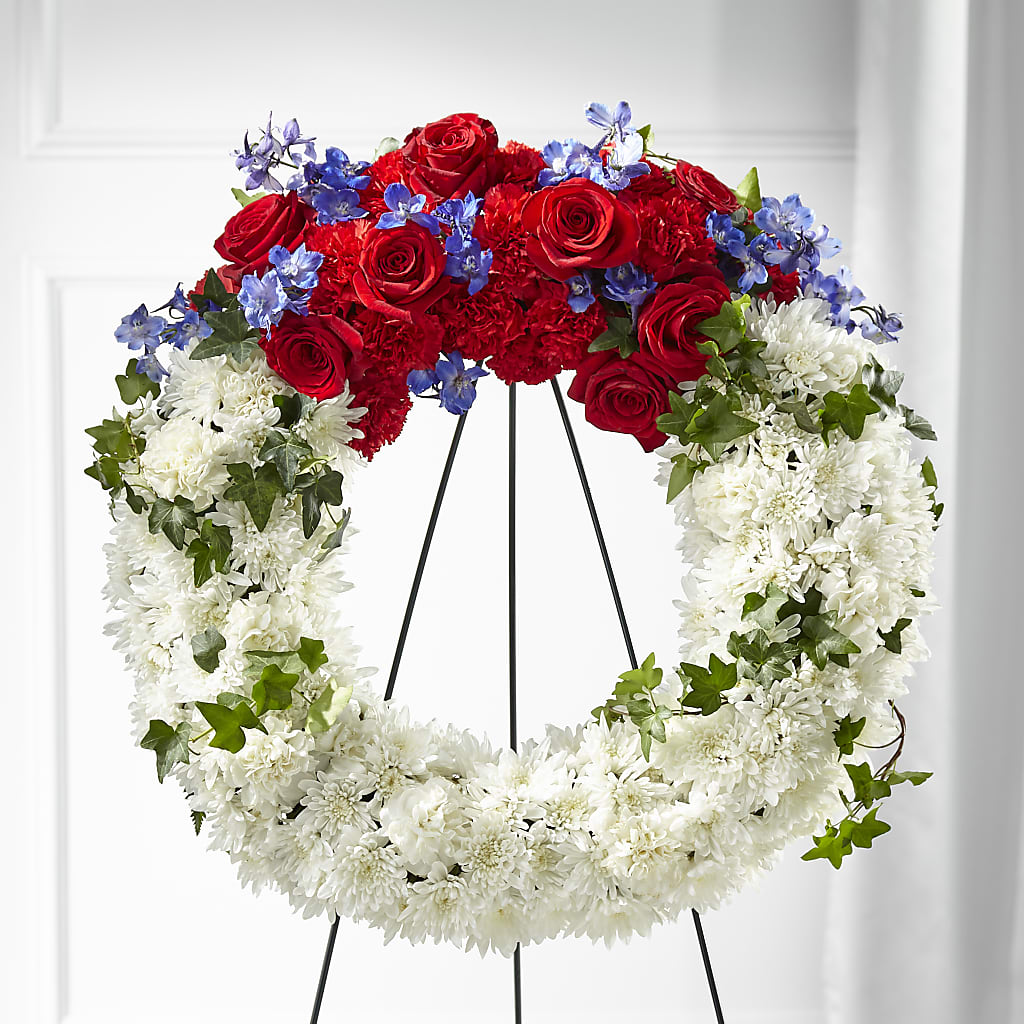 Patriotic Passion Wreath – Verona Florist, Woodbridge ON