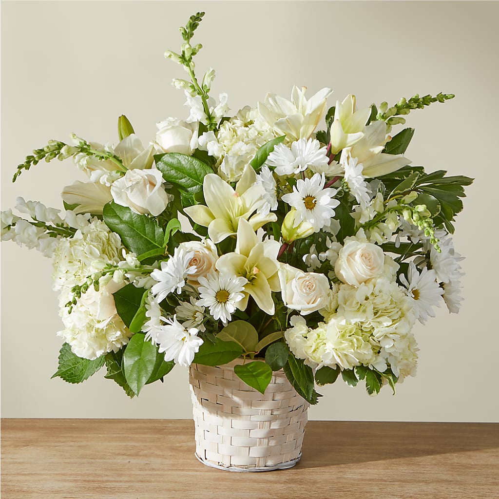Ivory Elegance Floral Basket – Verona Florist, Woodbridge ON