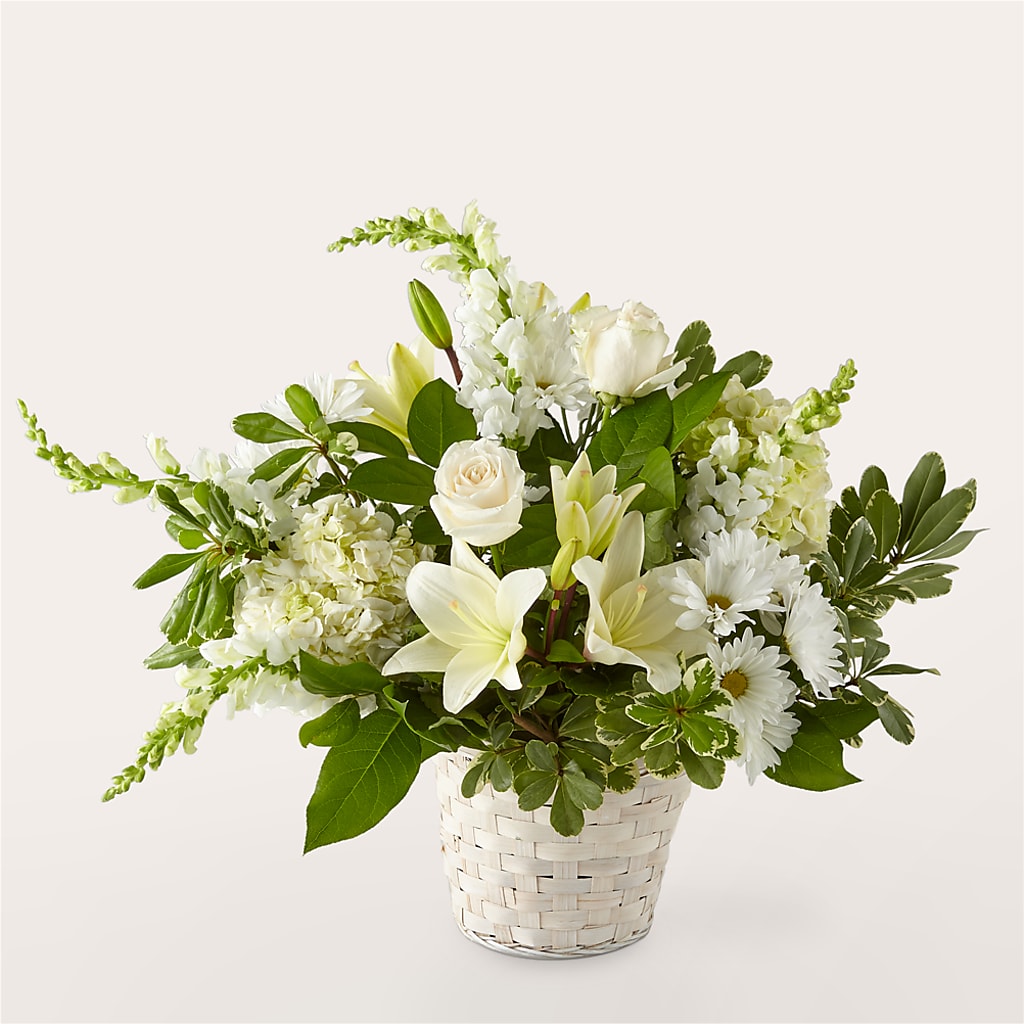 Ivory Elegance Floral Basket – Verona Florist, Woodbridge ON