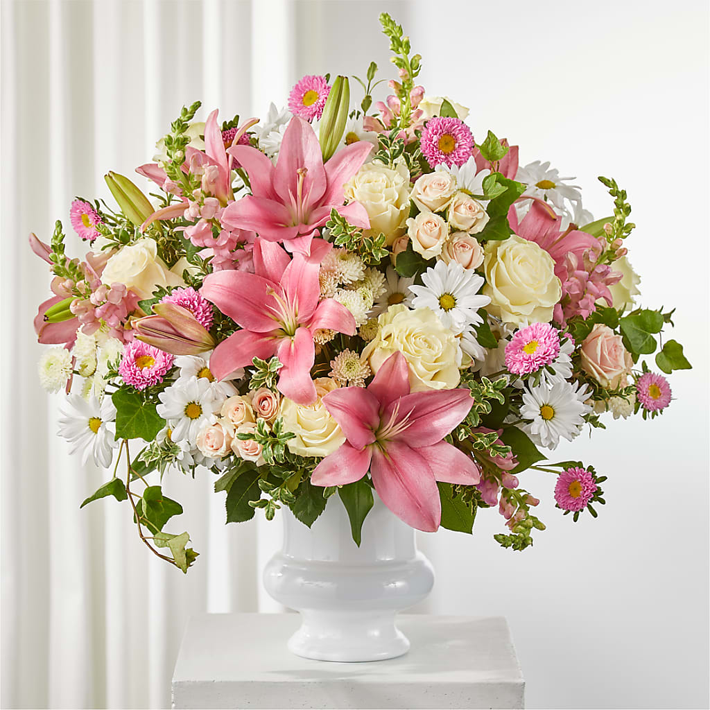Empathetic Blooms Urn Arrangement – Verona Florist, Woodbridge ON