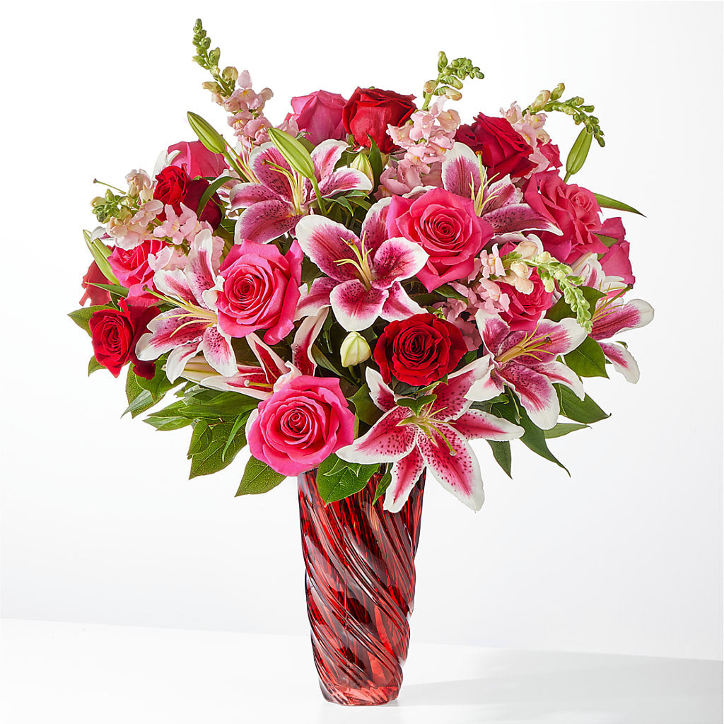 Always You Bouquet with Luxe Swirl Vase – Verona Florist, Woodbridge ON