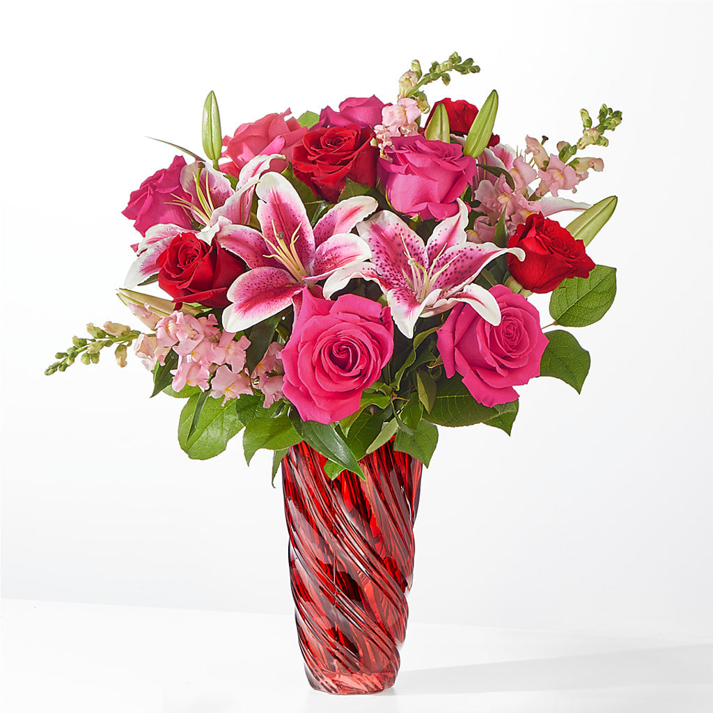 Always You Bouquet with Luxe Swirl Vase – Verona Florist, Woodbridge ON