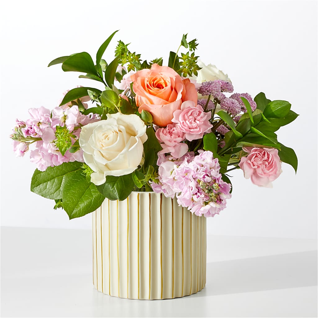 French Market Bouquet with Ivory Vase – Verona Florist, Woodbridge ON
