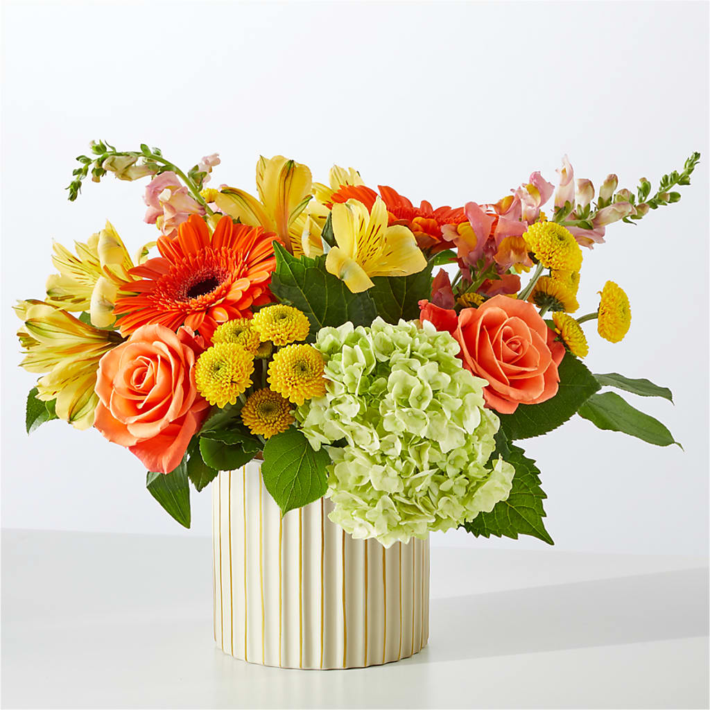 Autumn Sunshine Bouquet with Ivory Vase –  Verona Florist, Woodbridge ON
