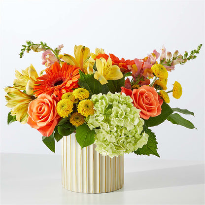 Autumn Sunshine Bouquet with Ivory Vase –  Verona Florist, Woodbridge ON