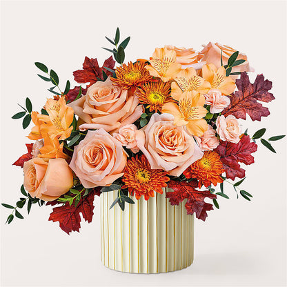 Spiced Latte Bouquet with Ivory Vase –  Verona Florist, Woodbridge ON