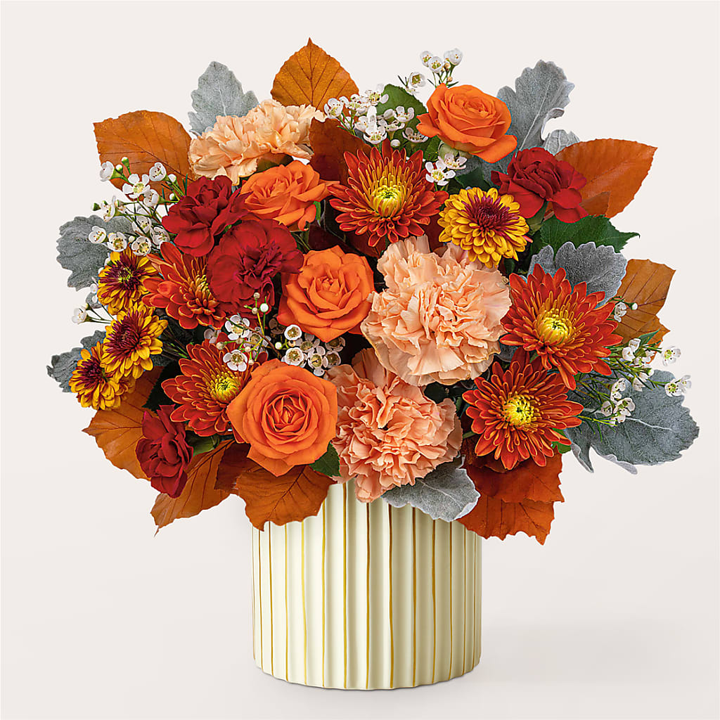 Merlot Bouquet with Ivory Vase –  Verona Florist, Woodbridge ON